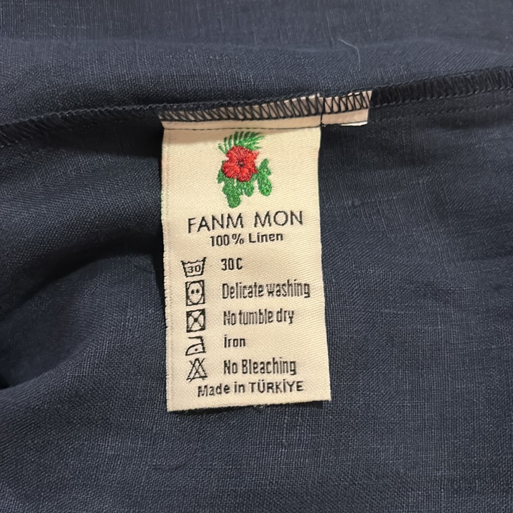 Fanm Mon Lorr Latrice Linen Midi Dress SZ L NWT - Picture 8 of 8